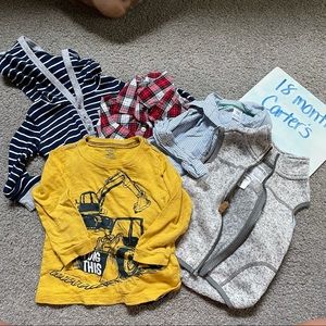 Bundle 18 month Carter’s dress shirts vest T-shirt